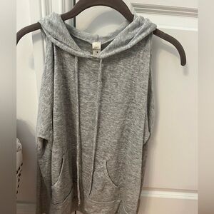 Cold shoulder sweatshirt hoodie